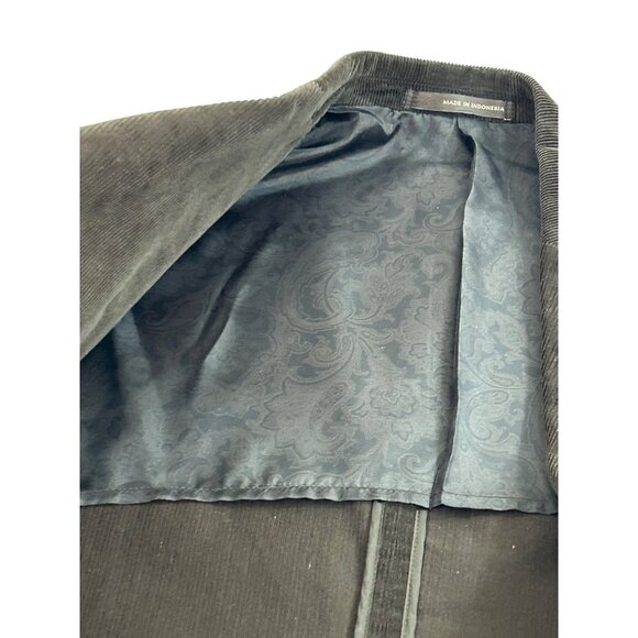 Tasso Elba Men’s Vtg Blazer Sports Coat Jacket M 39 -41 Brown Corduroy 3-Button - Picture 11 of 13